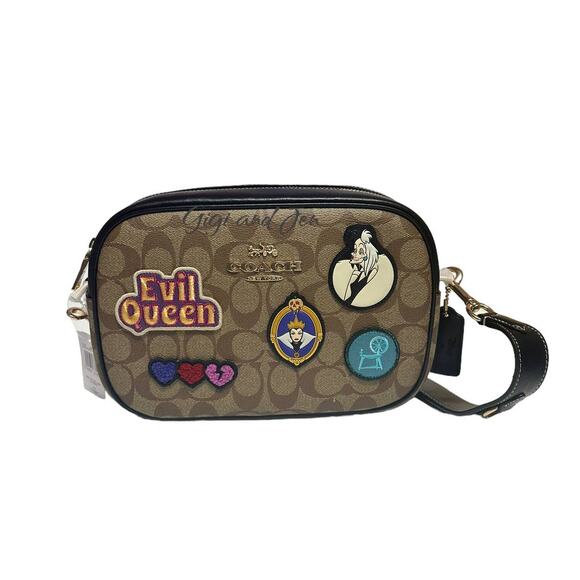 Coach Disney Jamie Camera Bag In Signature Canvas With Patches Crossbody Bag - Picture 1 of 10